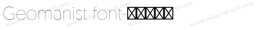 Geomanist font字体转换
